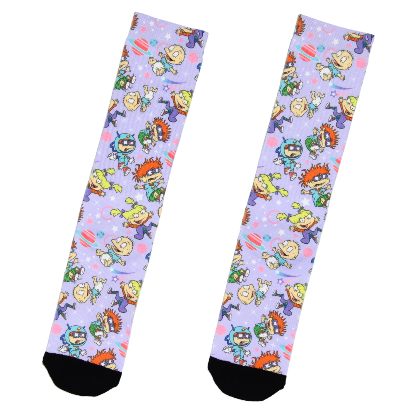 Rugrats Chibi Character Design Sublimation Crew Socks For Men Women
