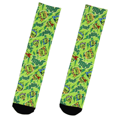 Bioworld Teenage Mutant Ninja Turtles Character Design Sublimation Crew Socks