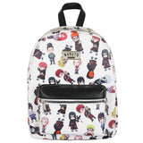 Naruto Shippuden Allover Chibi Character Faux Leather Mini Backpack Tote Bag