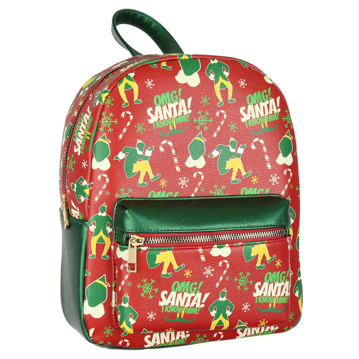 Elf The Movie Buddy OMG! Santa! I Know Him Faux Leather Mini Backpack 12"