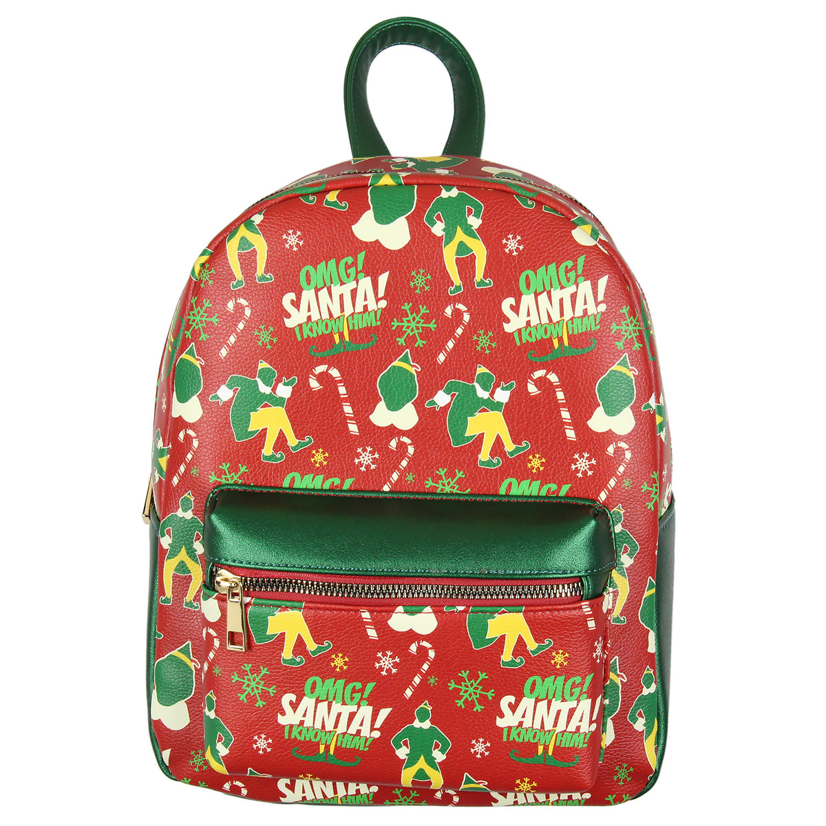 Elf The Movie Buddy OMG! Santa! I Know Him Faux Leather Mini Backpack 12"
