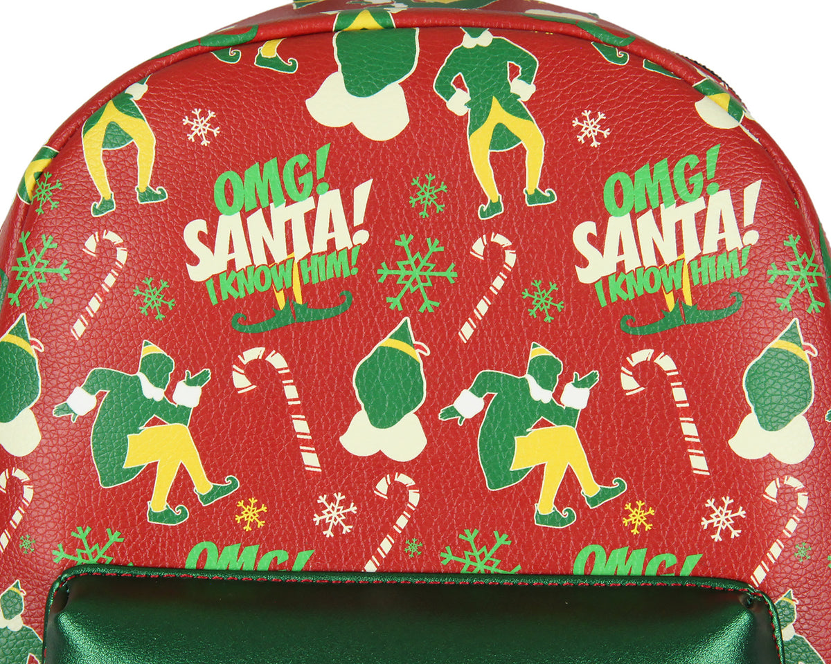 Elf The Movie Buddy OMG! Santa! I Know Him Faux Leather Mini Backpack 12"