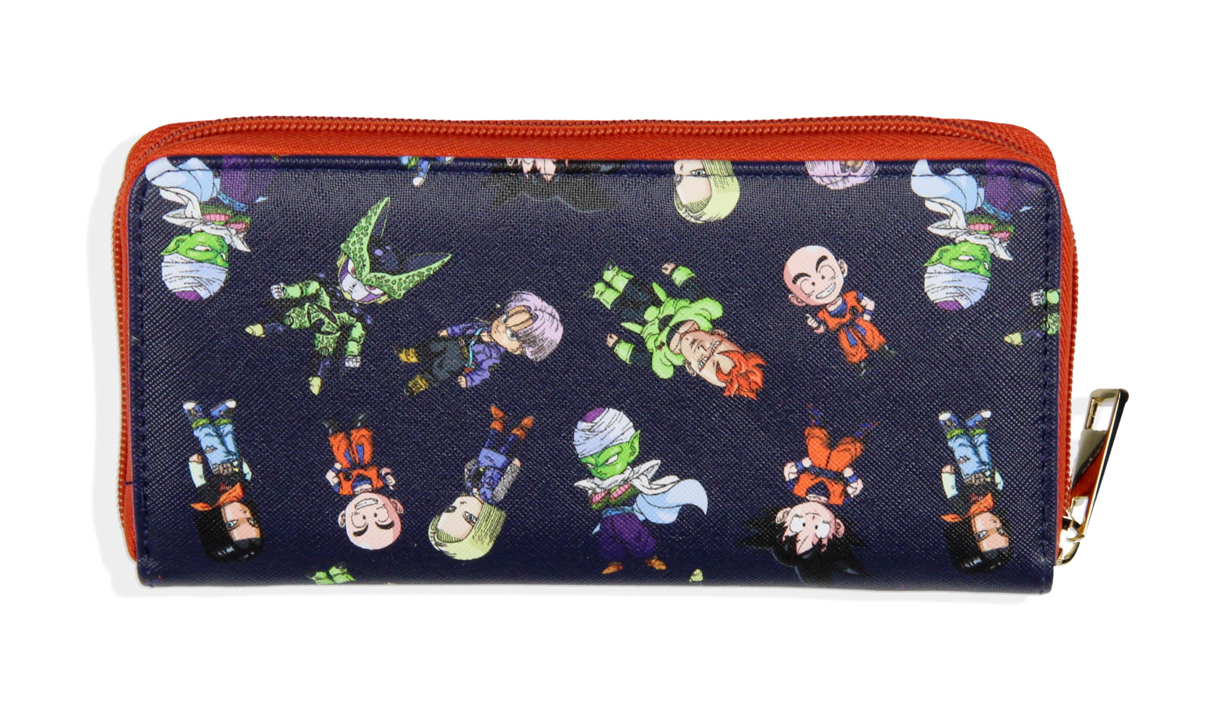 Dragon Ball Z Wallet Goku Cell Piccolo Trunks Chibi Character Zip Closure Wallet