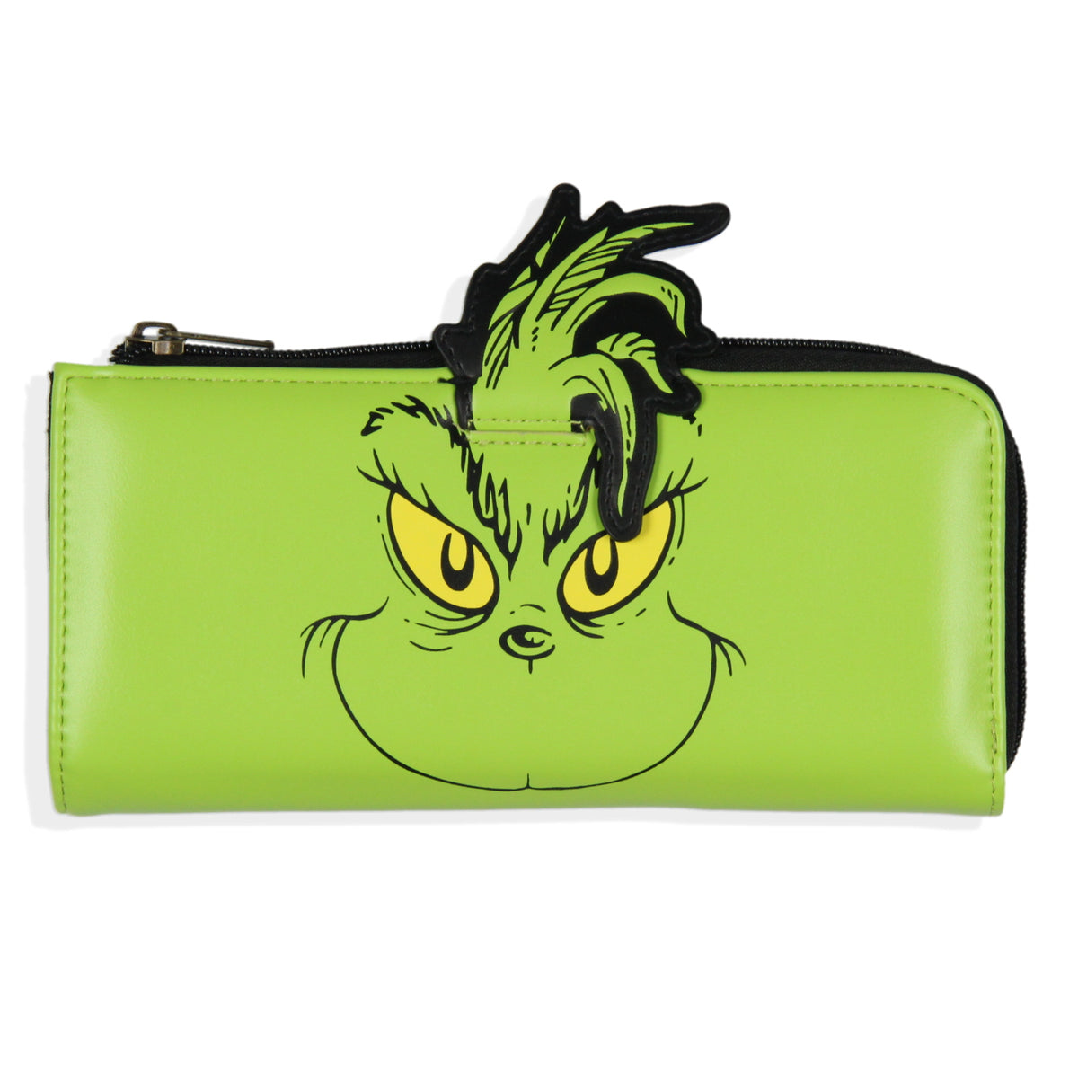 Dr. Seuss How The Grinch Stole Christmas Character Faux Leather Zip Close Wallet