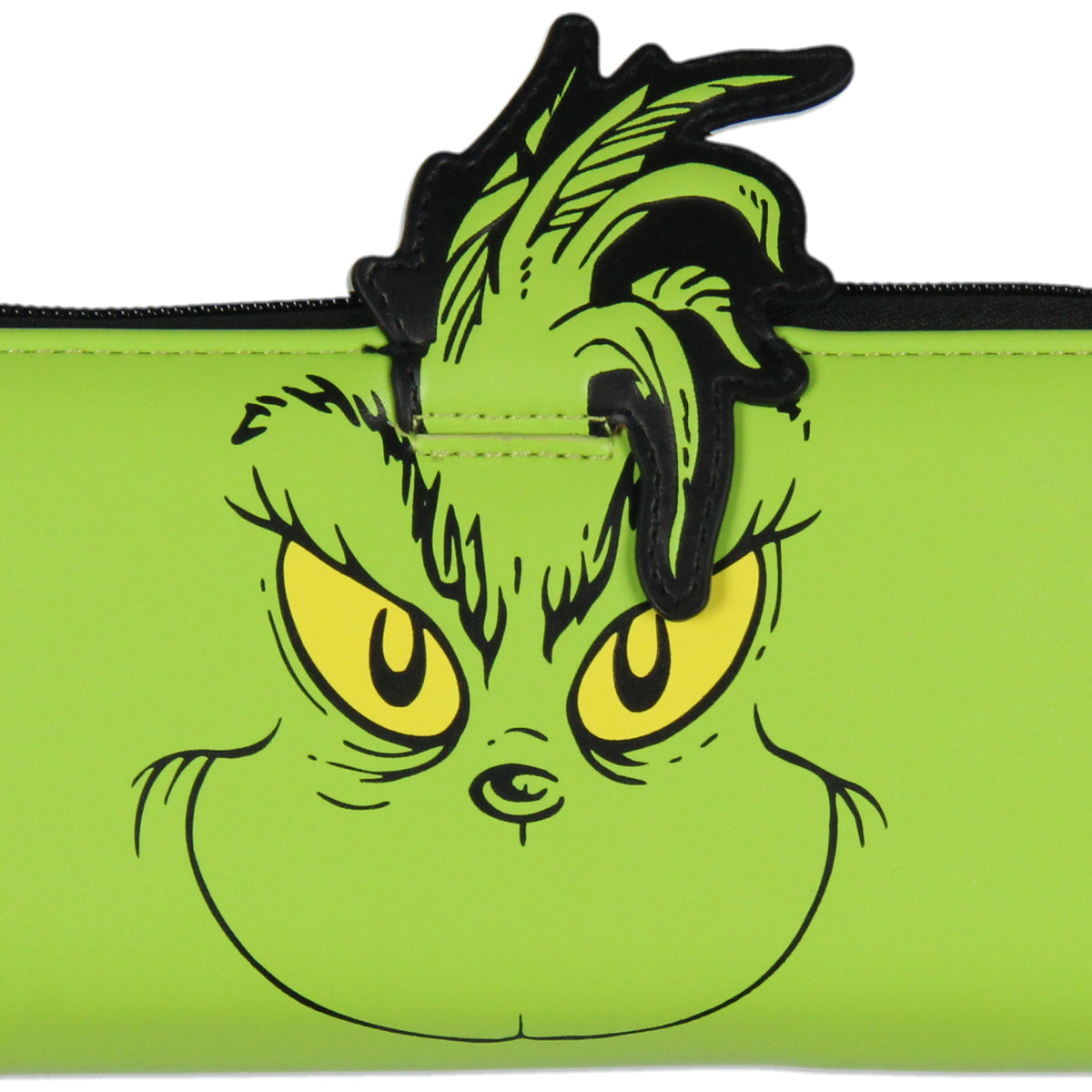 Dr. Seuss How The Grinch Stole Christmas Character Faux Leather Zip Close Wallet