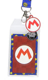 Super Mario Star and Mario Logo Reversible Breakaway Keychain Lanyard ID Holder