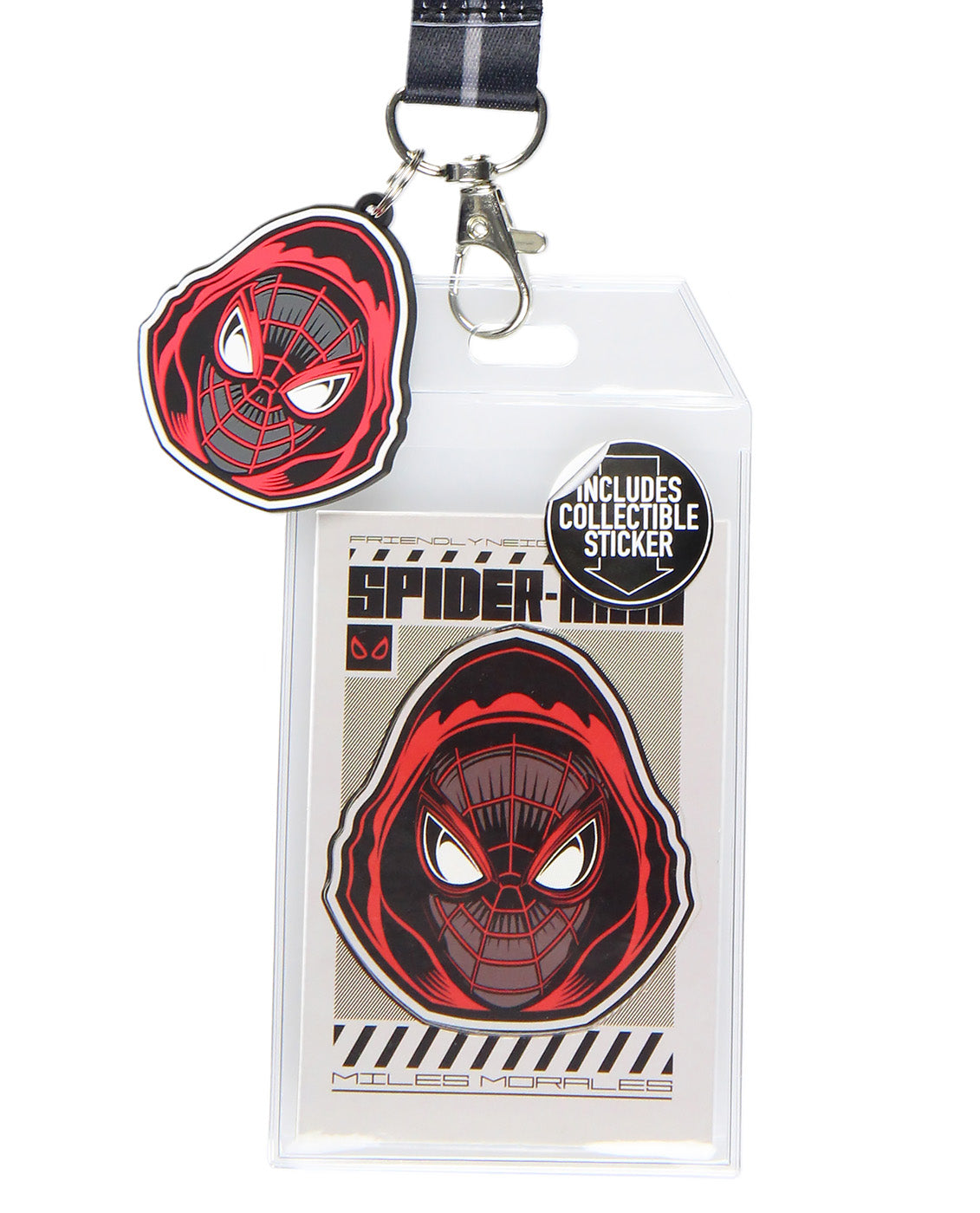Marvel Spider-Man Miles Morales ID Lanyard Badge Holder With Charm