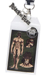 Attack on Titan Reversible ID Lanyard Badge Holder With Metal Logo Charm