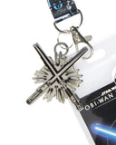 Star Wars Obi-Wan Kenobi ID Lanyard Badge Holder With Metal Light Saber Charm