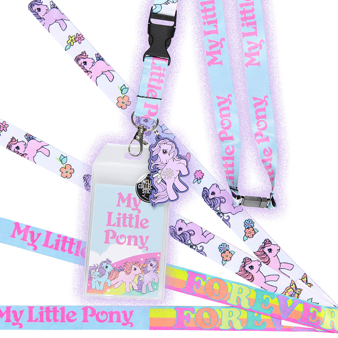 My Little Pony Retro Reversible ID Lanyard Badge Holder With Pony Charm