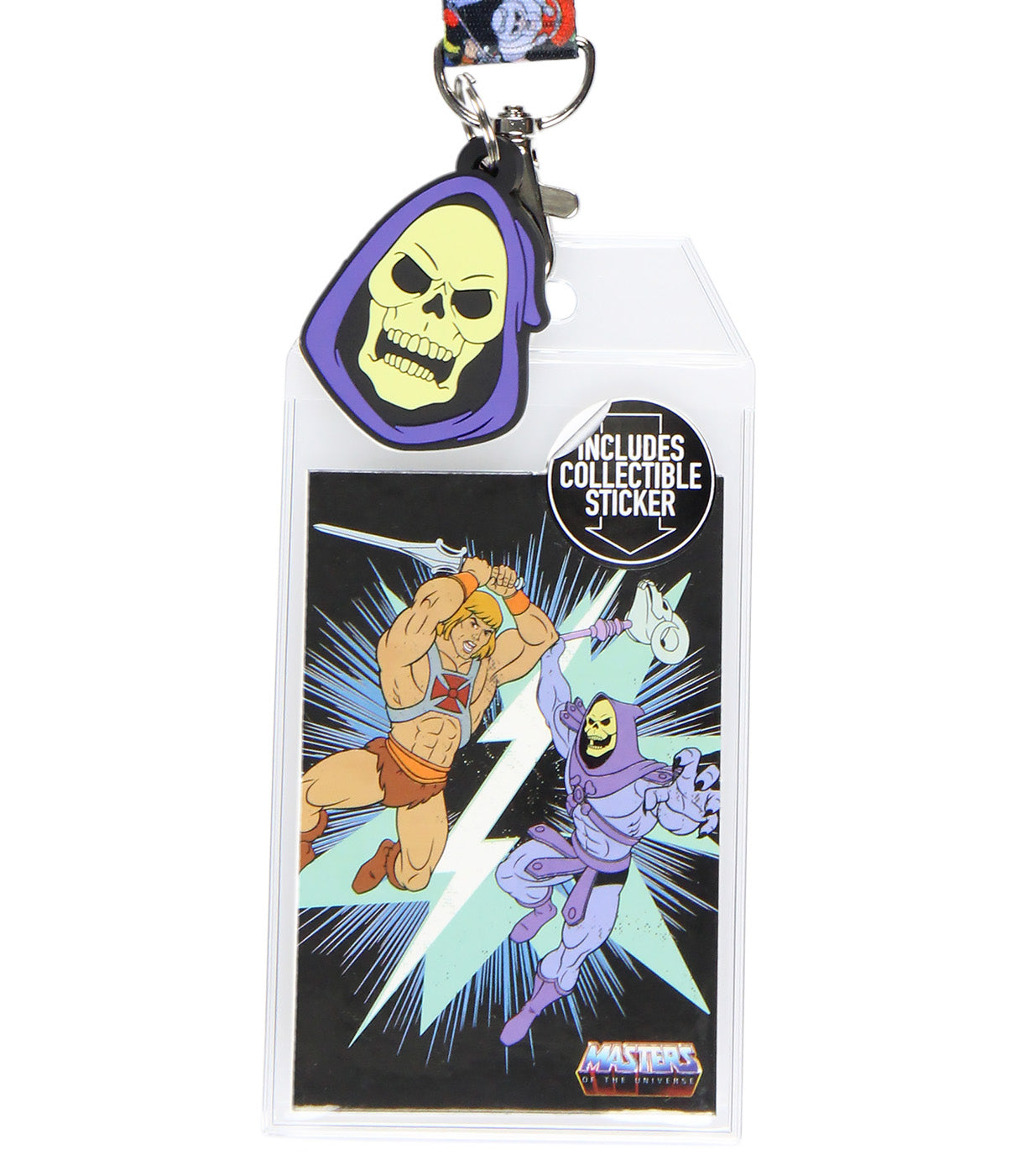 He-Man Masters of The Universe ID Lanyard Badge Holder With Rubber Skeletor Charm