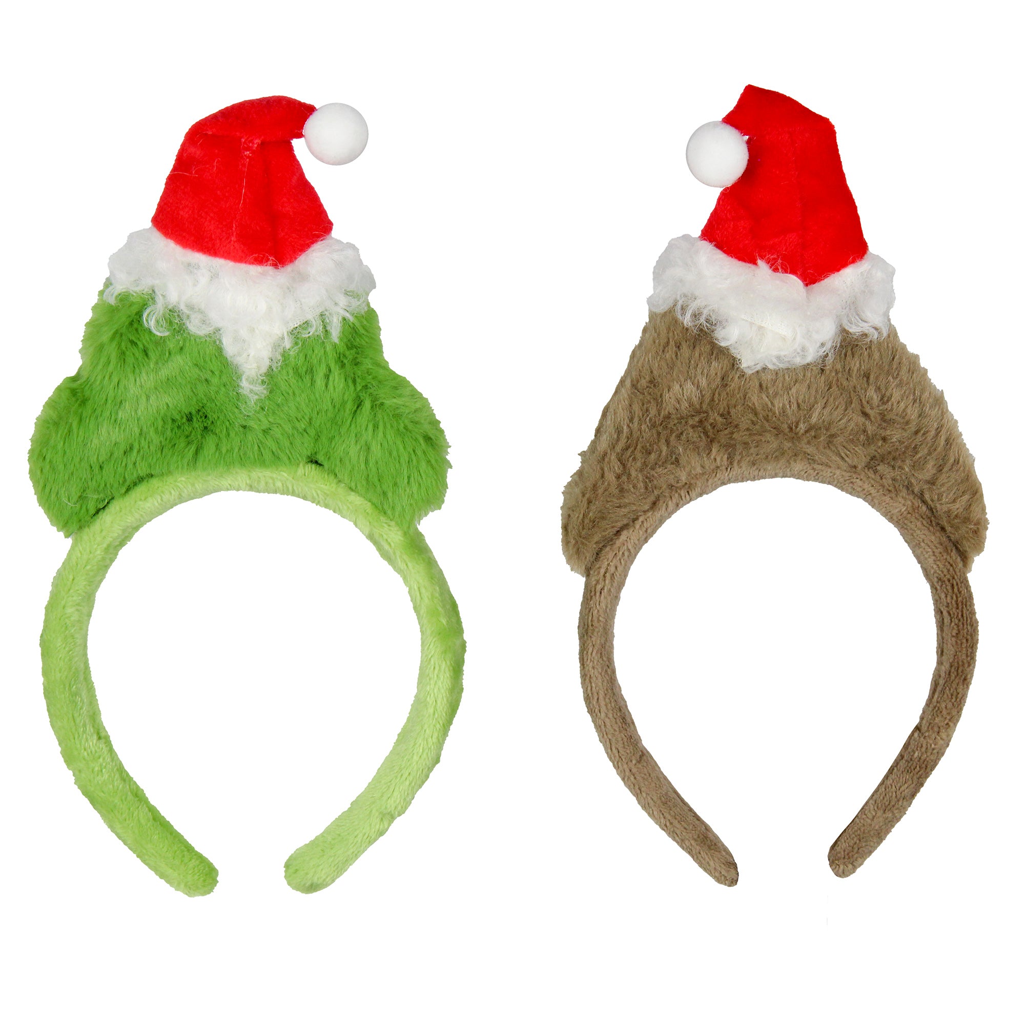 Dr. Seuss GRINCH Stole Christmas Santa Grinch and Santa Max Headband 2 Pack