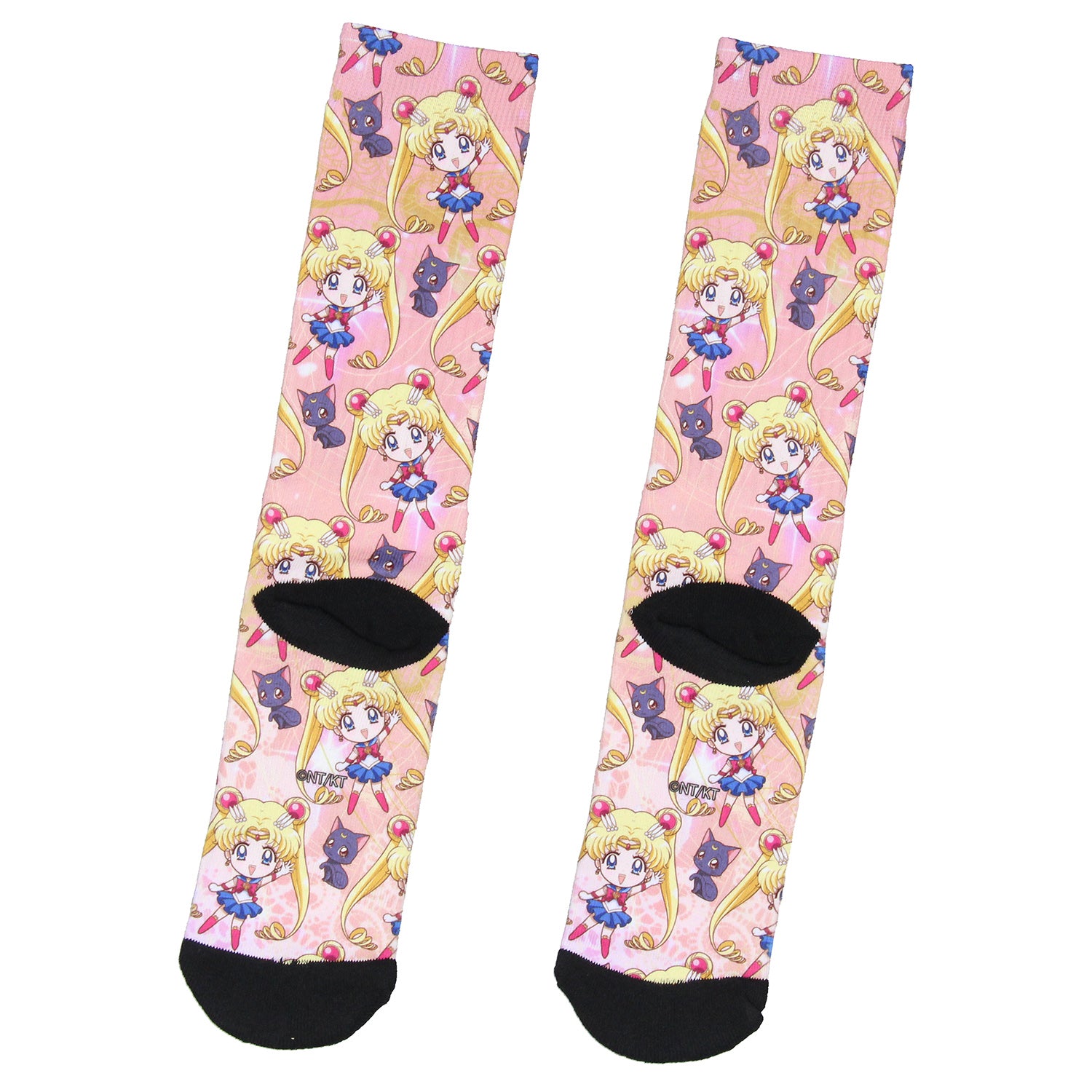 Sailor Moon Crystal Anime Sailor Moon And Artemis Chibi Sublimated Crew Socks
