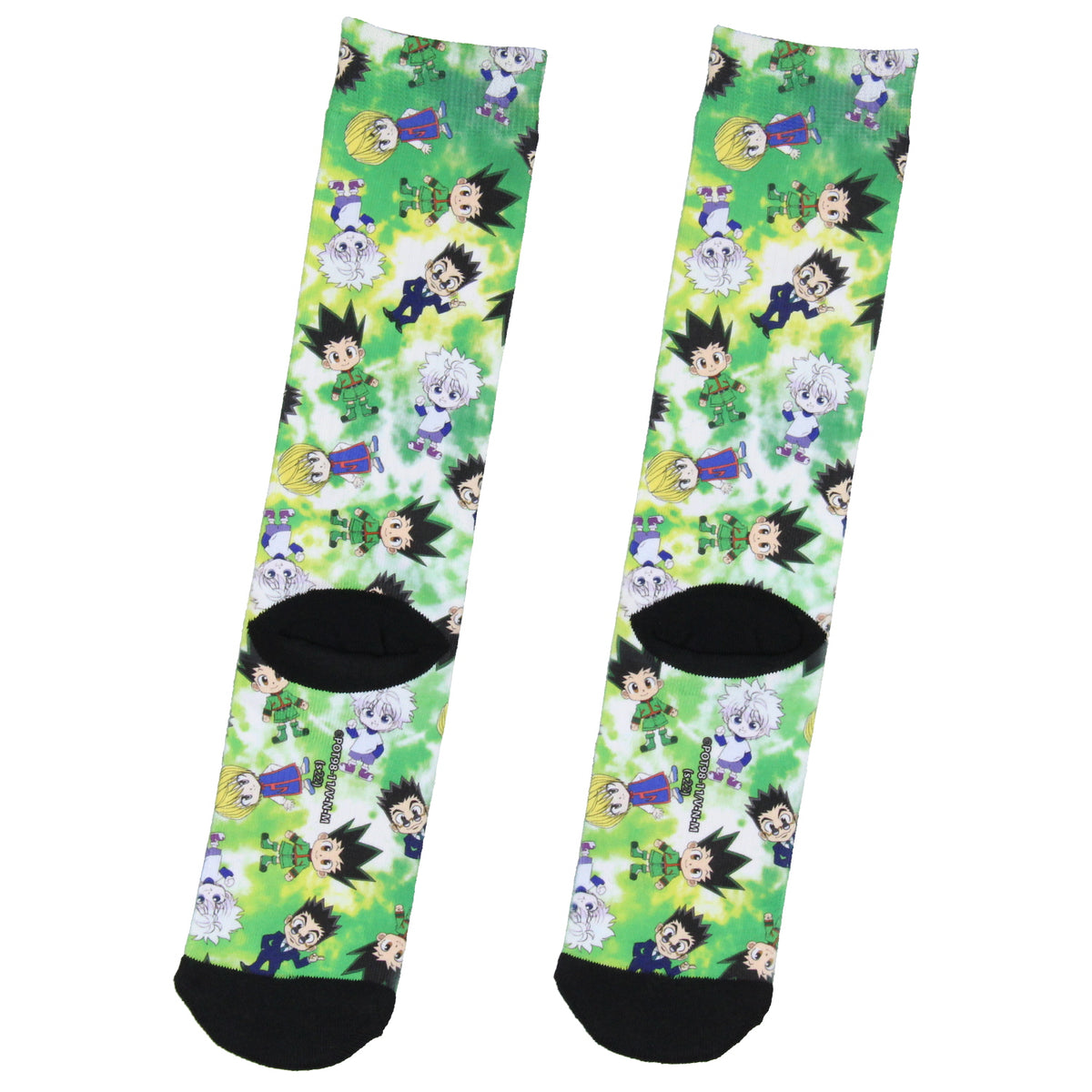Hunter X Hunter Anime Mens' Chibi Characters Sublimated Adult Crew Socks 1 Pair