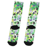 Hunter X Hunter Anime Mens' Chibi Characters Sublimated Adult Crew Socks 1 Pair