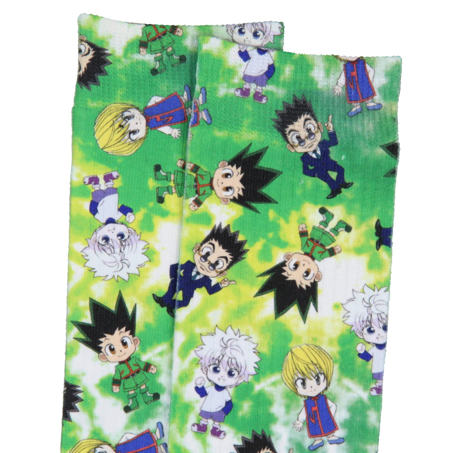 Hunter X Hunter Anime Mens' Chibi Characters Sublimated Adult Crew Socks 1 Pair