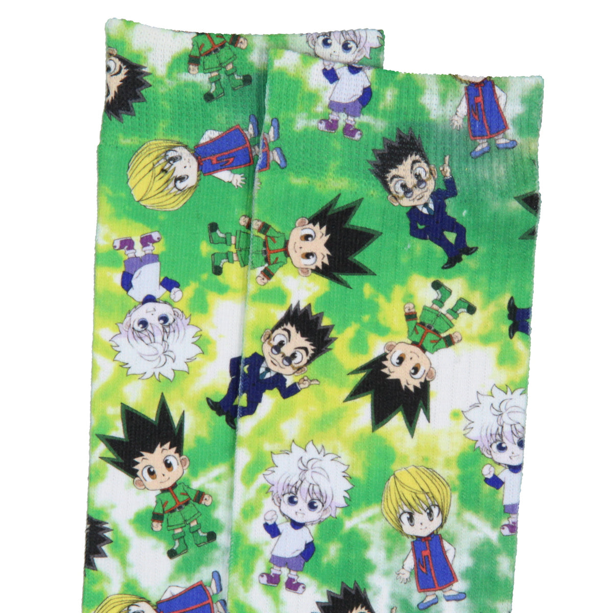 Hunter X Hunter Anime Mens' Chibi Characters Sublimated Adult Crew Socks 1 Pair