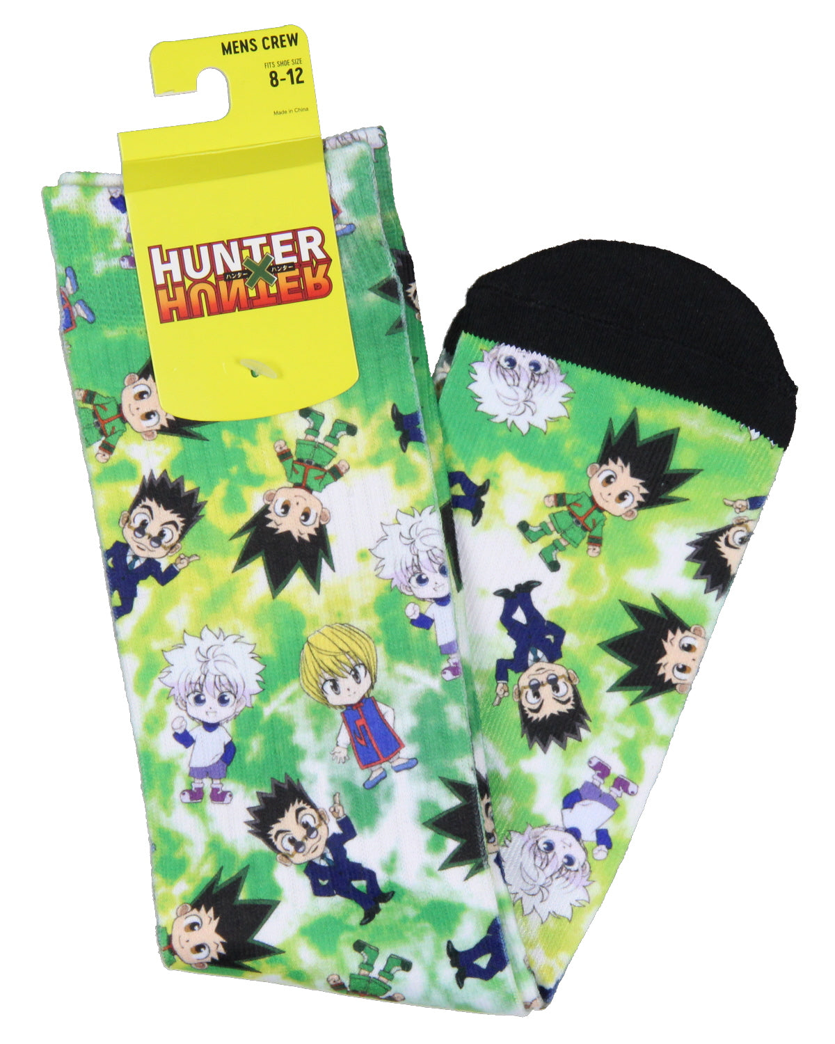 Hunter X Hunter Anime Mens' Chibi Characters Sublimated Adult Crew Socks 1 Pair