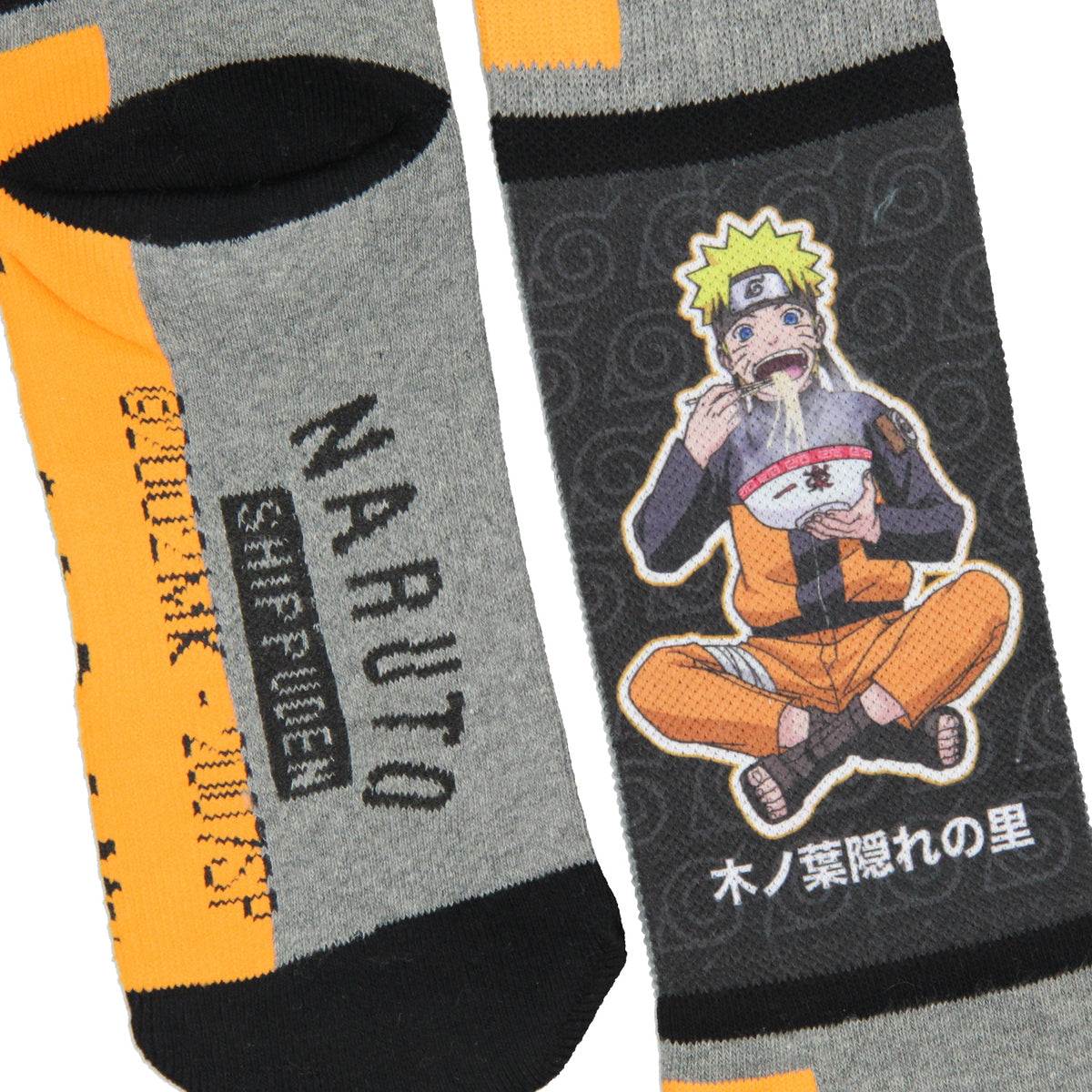 Naruto Shippuden Socks Anime Manga Men's Ichiraku Ramen Athletic Crew Socks