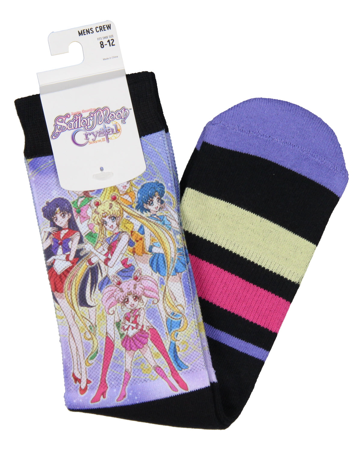 Sailor Moon Socks Anime Manga Men's Sailor Moon Crystal Athletic Crew Socks