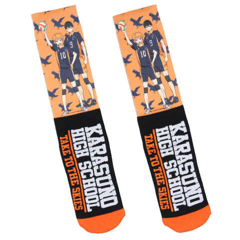 Haikyu!! Socks Anime Manga Men's Karasuno High School Athletic Crew Socks