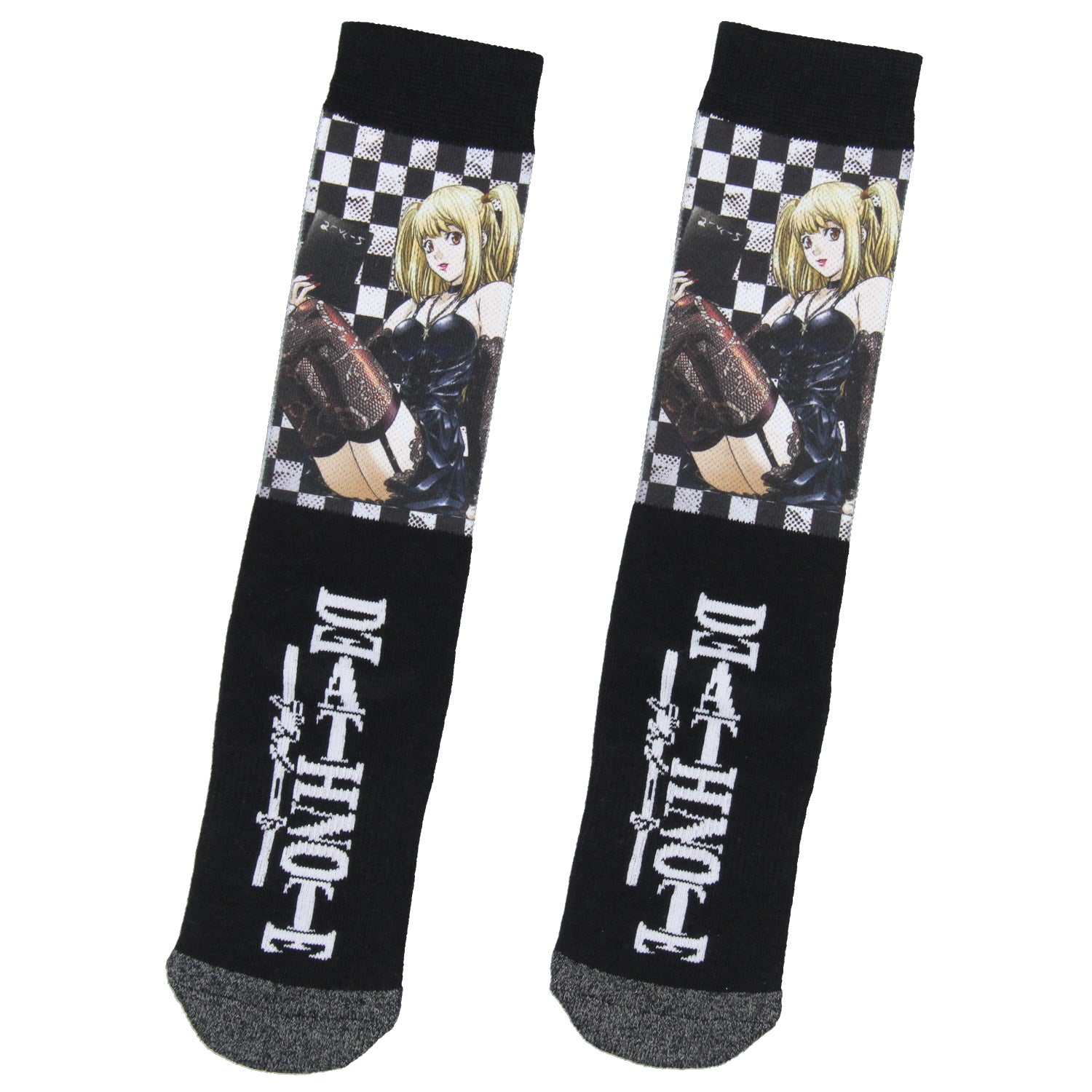 Death Note Socks Anime Manga Men's Misa Amane Mid-Calf Athletic Crew Socks