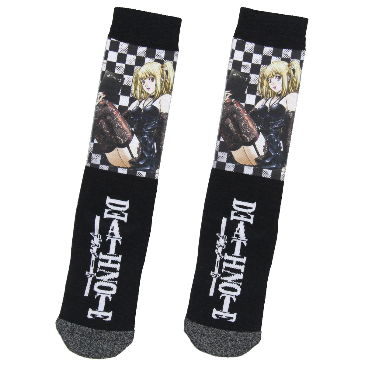Death Note Socks Anime Manga Men's Misa Amane Mid-Calf Athletic Crew Socks