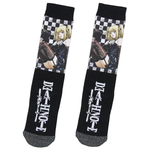 Death Note Socks Anime Manga Men's Misa Amane Mid-Calf Athletic Crew Socks