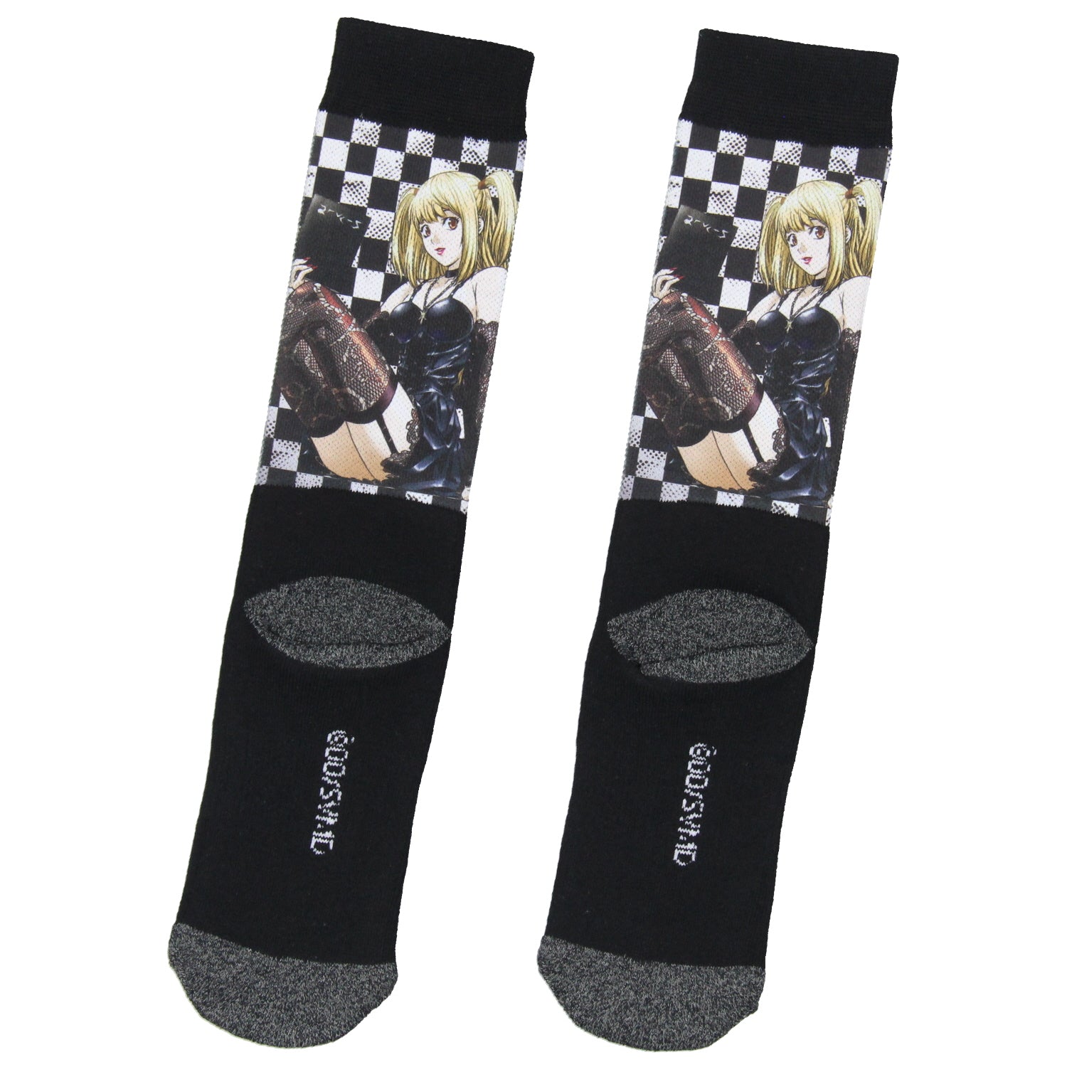 Death Note Socks Anime Manga Men's Misa Amane Mid-Calf Athletic Crew Socks