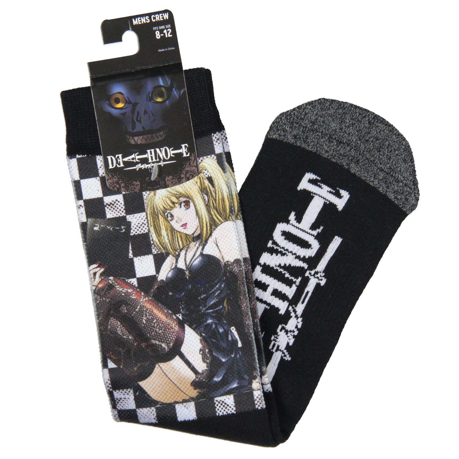 Death Note Socks Anime Manga Men's Misa Amane Mid-Calf Athletic Crew Socks