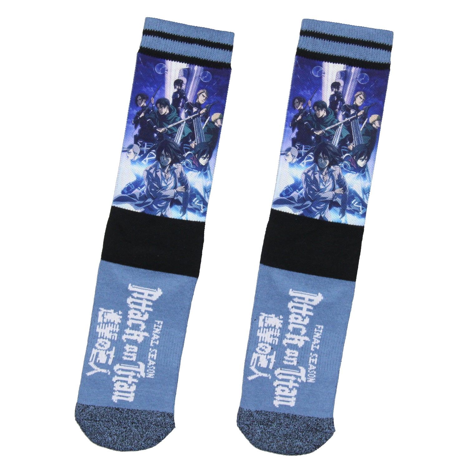 Attack on Titan Final Season Men's Anime Manga Mid-Calf Athletic Crew Socks