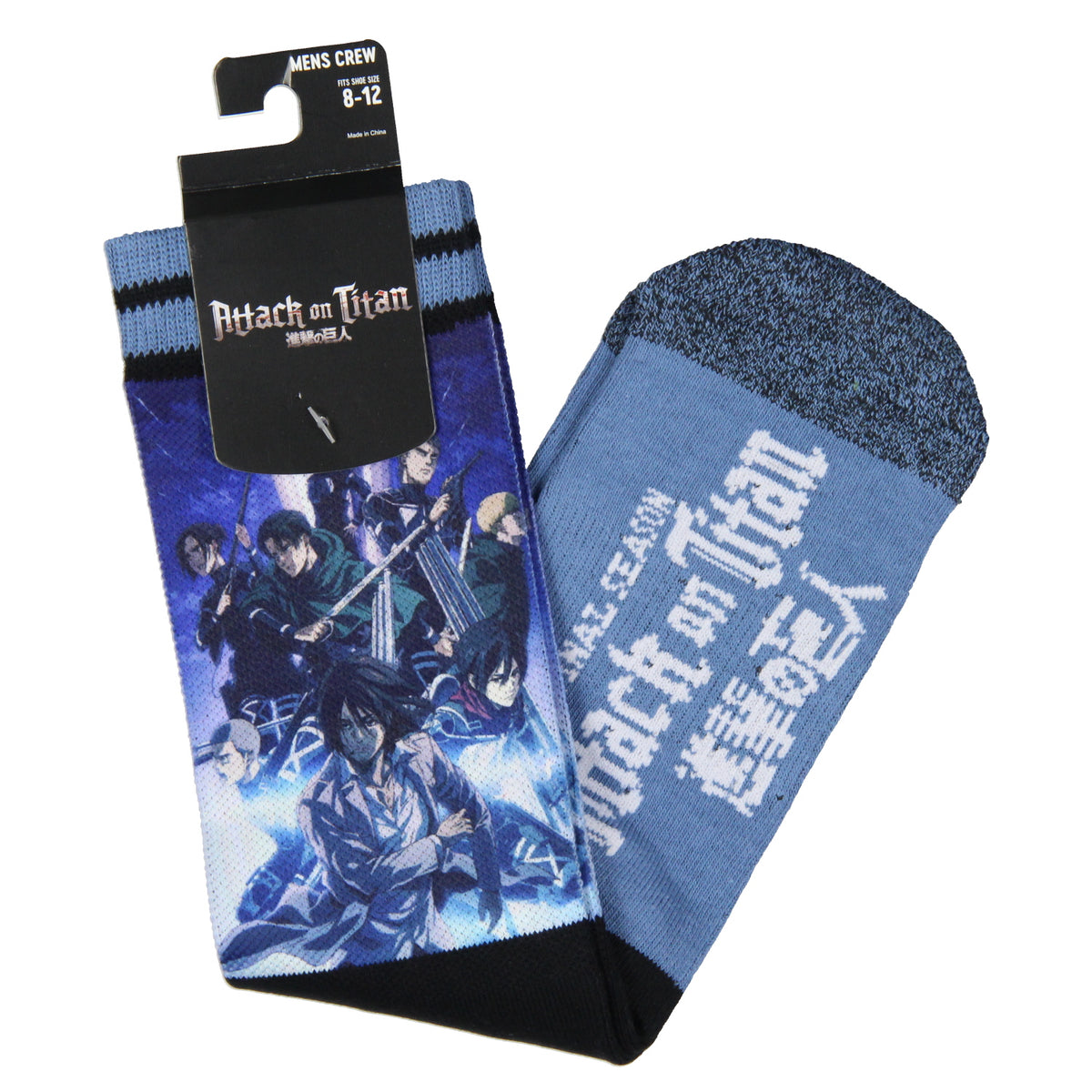 Attack on Titan Final Season Men's Anime Manga Mid-Calf Athletic Crew Socks