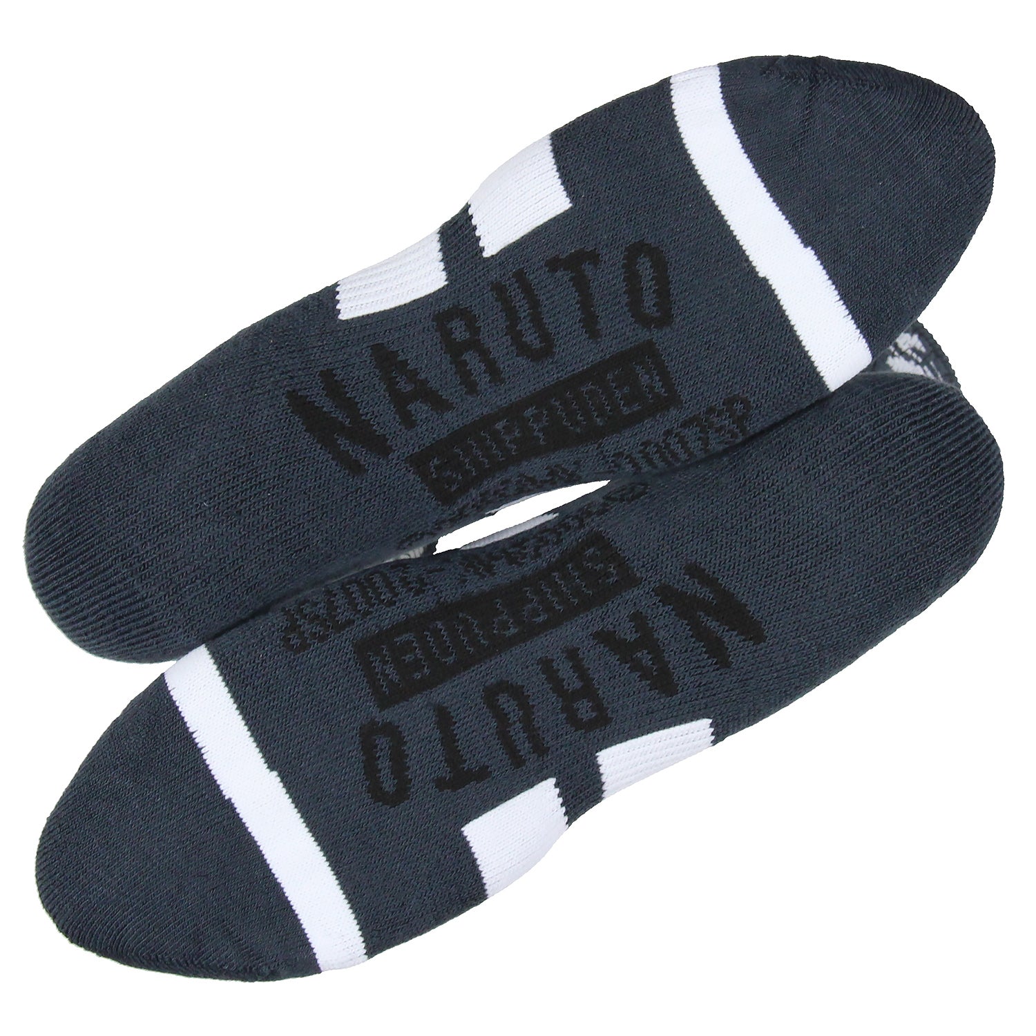 Naruto Shippuden Kakashi Hatake Hidden Leaf Village Logo Athletic Crew Socks