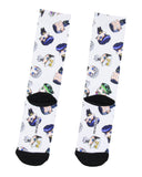 Jojo's Bizarre Adventure Mens' Chibi Character Anime Manga Sublimated Crew Socks