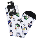 Jojo's Bizarre Adventure Mens' Chibi Character Anime Manga Sublimated Crew Socks
