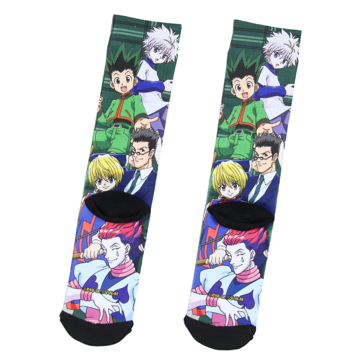 Hunter X Hunter Anime Mens' Characters Sublimated Adult Crew Socks 1 Pair