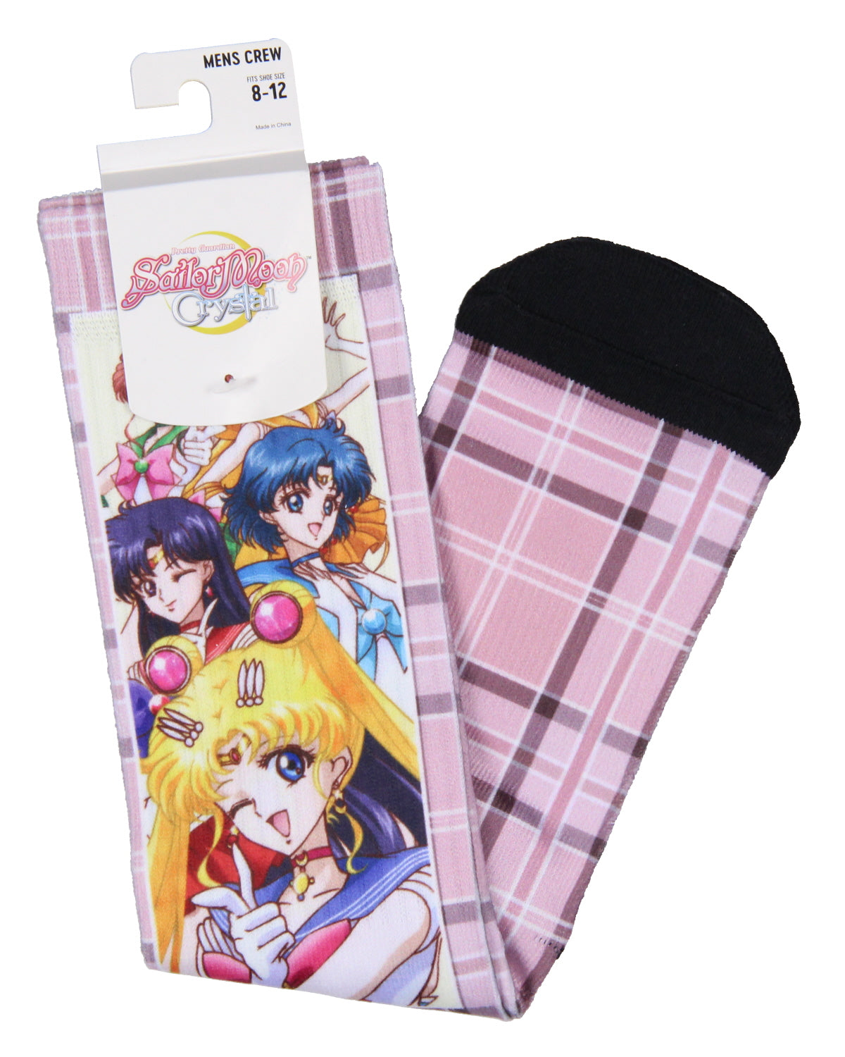 Pretty Guardian Sailor Moon Crystal Characters Sublimated Adult Crew Socks
