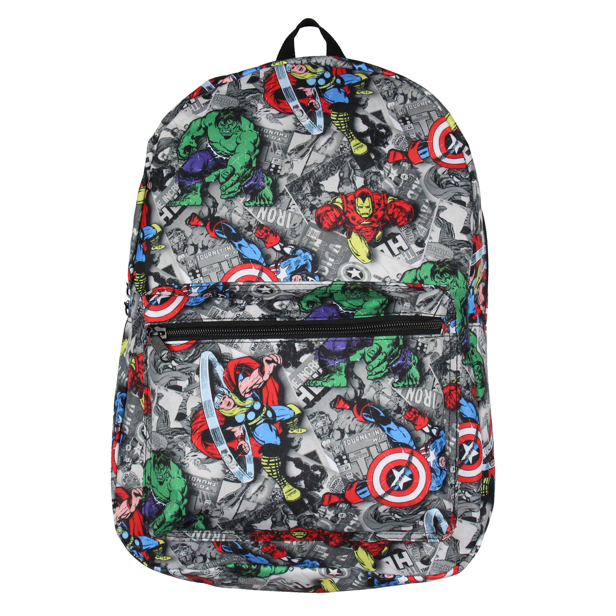 Marvel Avengers Vintage Comic Characters Laptop School Travel Backpack 17"