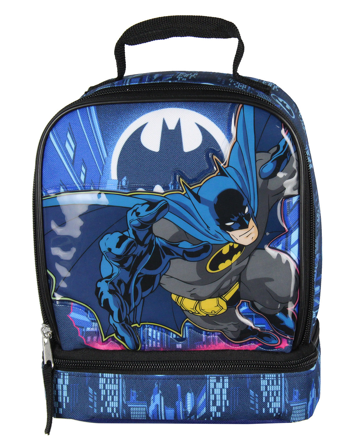 DC Comics Batman Lunch Box Insulated Dual Compartment Superhero Lunch Bag 10" - Seven Times Six