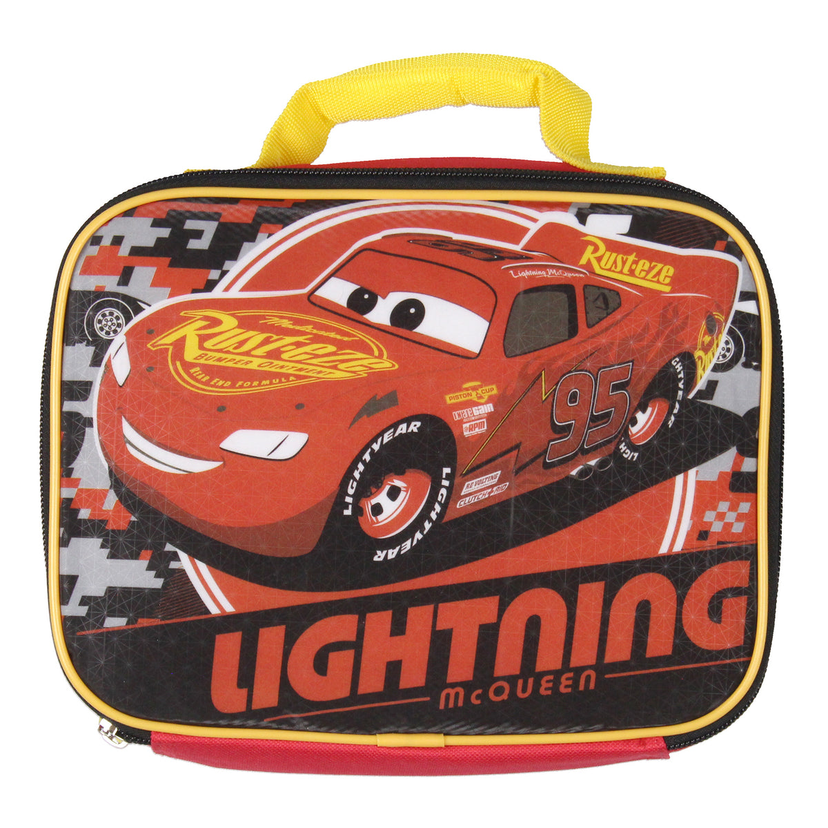 Disney Cars Lightning McQueen 16" Backpack and Lunch Box Set For School Travel