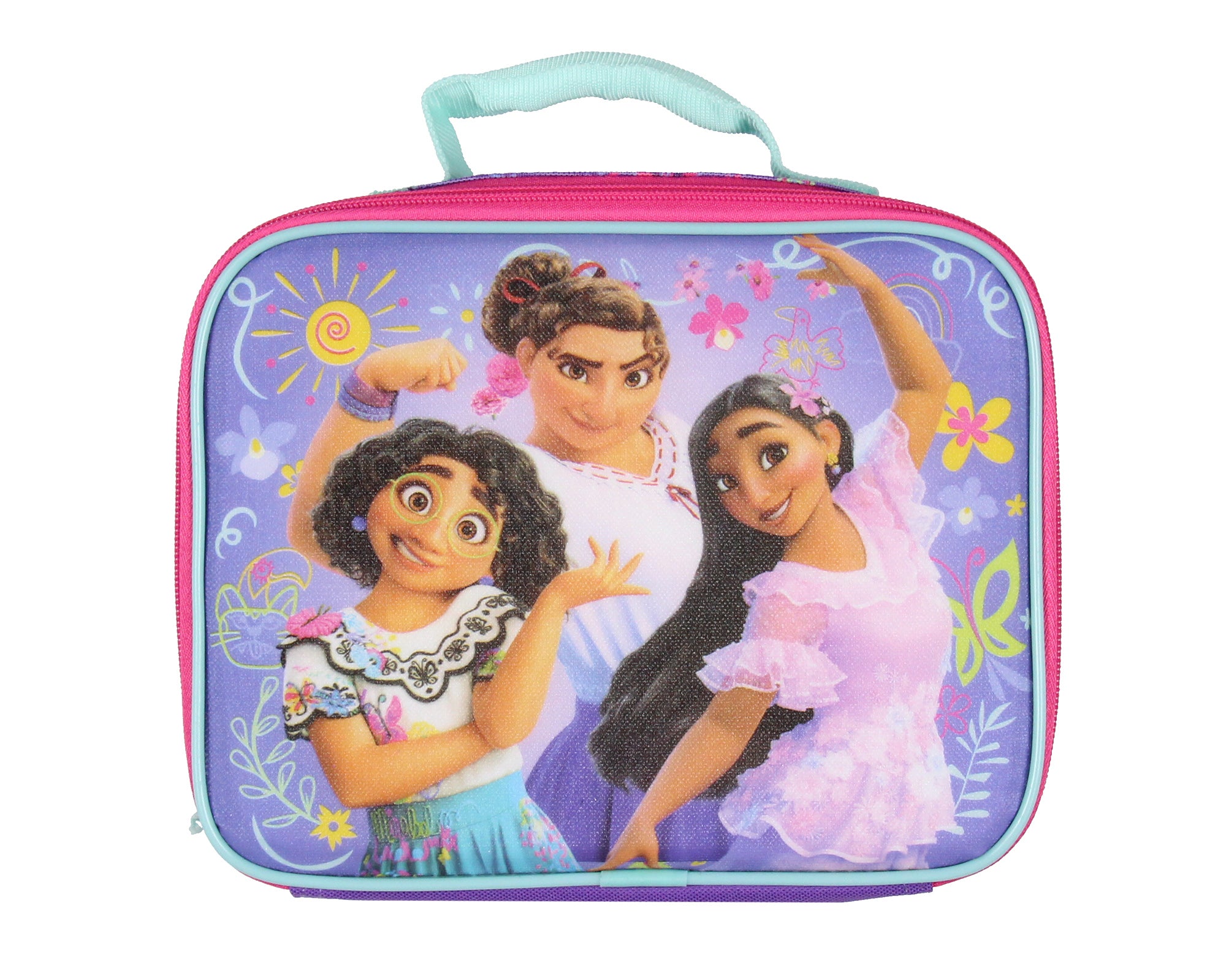 Encanto Lunch Box Mirabel Isabela Luisa Diamond Dust Sparkly Lunch Bag Tote 10"