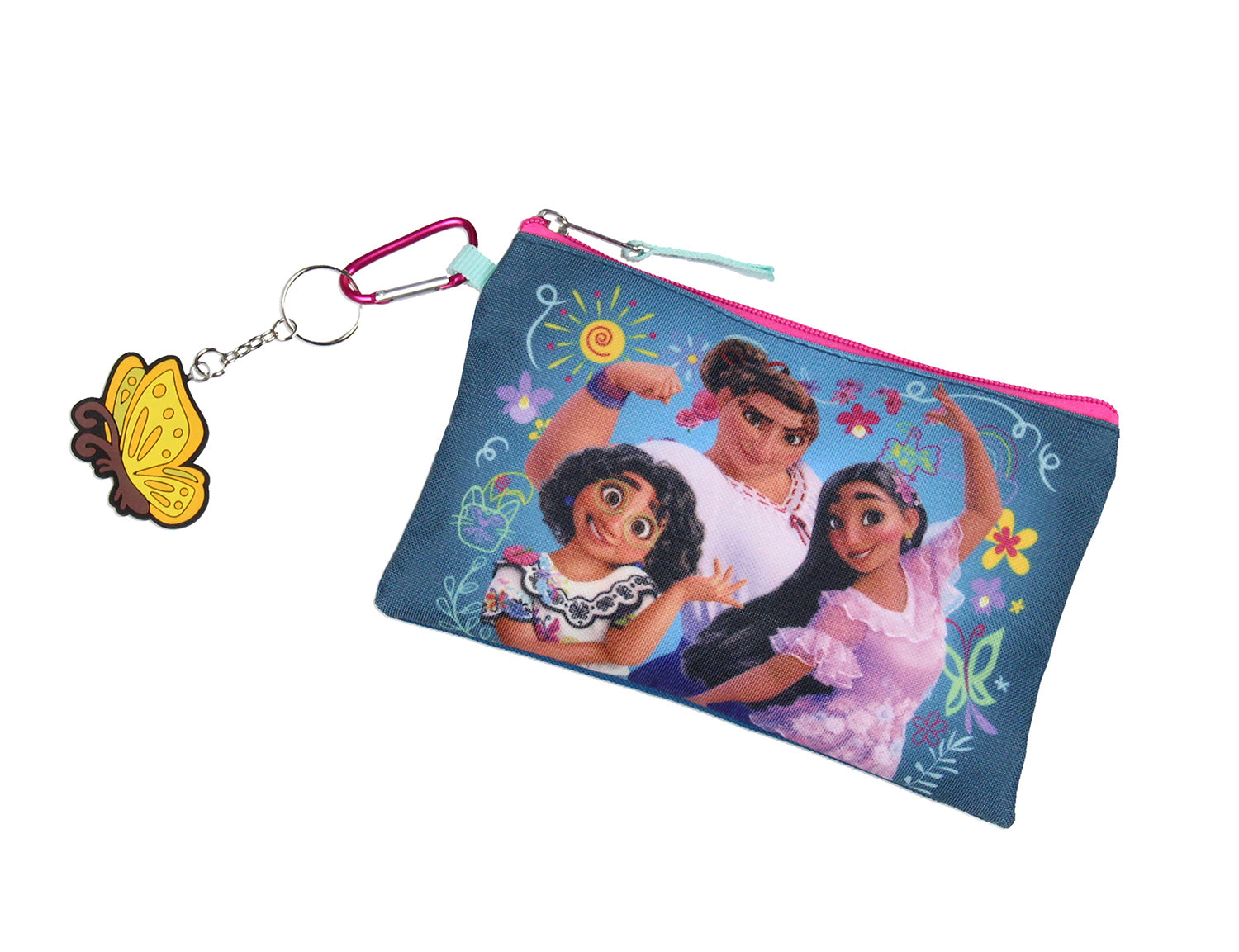 Disney Encanto 5 Pc Backpack Set Lunch Box Pencil Case Keychain and Carabiner 16"