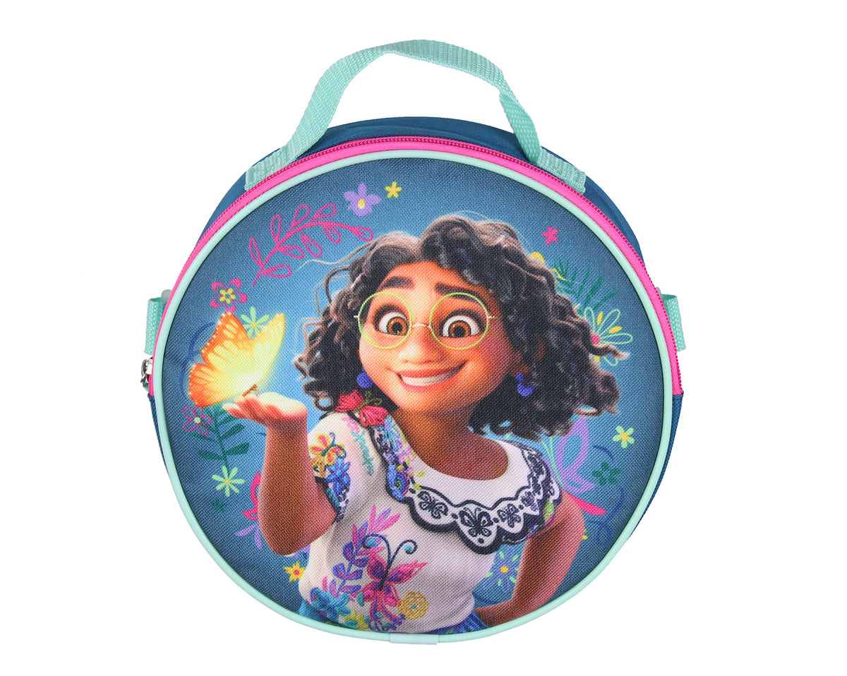 Disney Encanto 5 Pc Backpack Set Lunch Box Pencil Case Keychain and Carabiner 16"