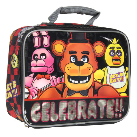 Five Nights At Freddy's Celebrate Lunch Box insulated Video Game Lunch Bag Tote