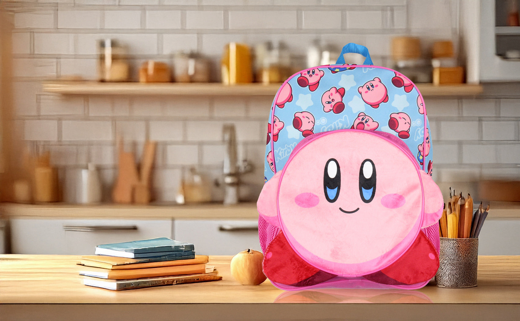 Nintendo 3-D Kirby Travel Backpack 16" Sublimated Print Bag