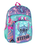 Disney Lilo & Stitch Angel 5 Pc Set Backpack Lunch Box Key Chain Pencil Case