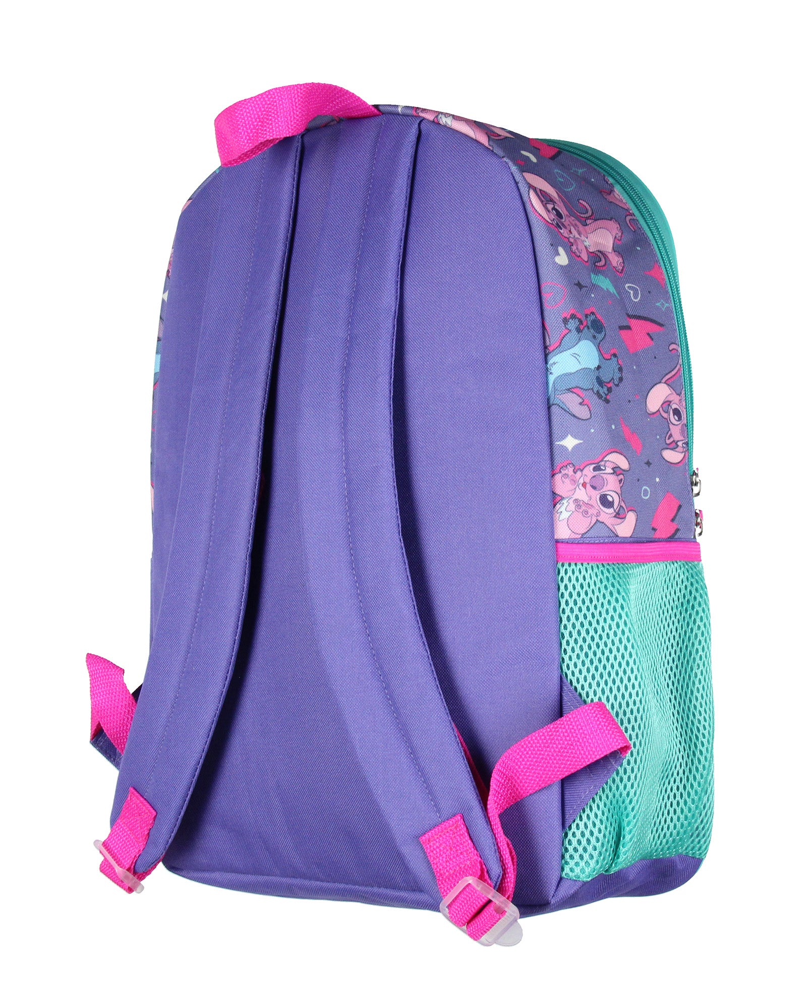 Disney Lilo & Stitch Angel 5 Pc Set Backpack Lunch Box Key Chain Pencil Case 16"
