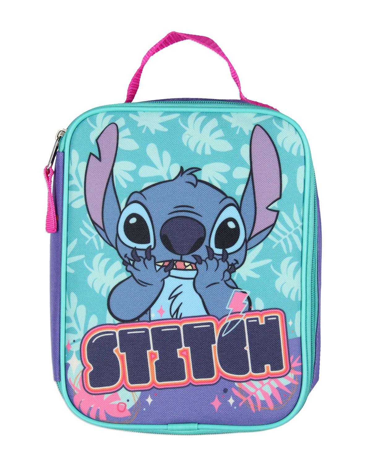 Disney Lilo & Stitch Angel 5 Pc Set Backpack Lunch Box Key Chain Pencil Case 16"