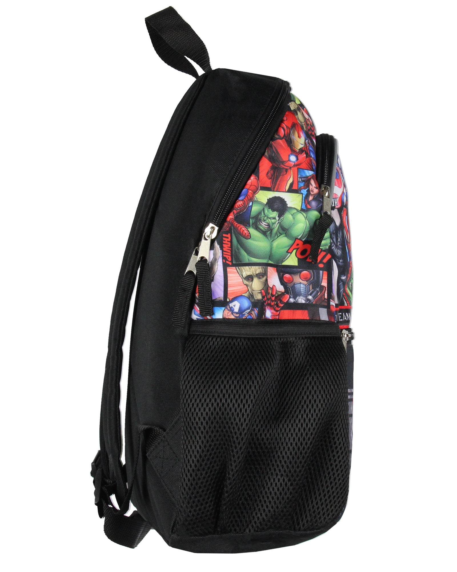 Avengers Spider-Man Captain America Hulk 16" Book Bag School Travel Backpack