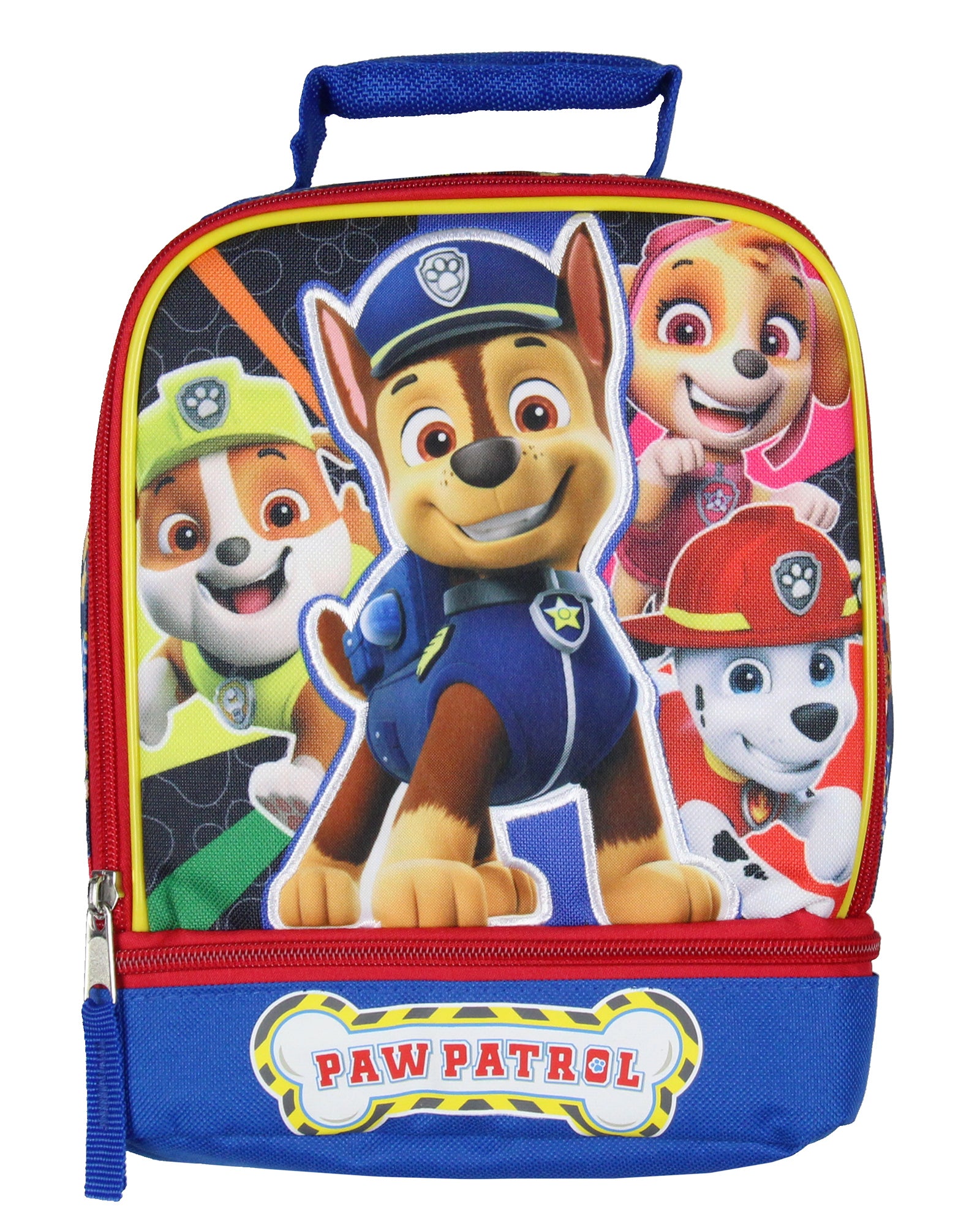 Paw Patrol Lunch Box Insulated Dual Compartment Kids Lunch Bag Tote 10"